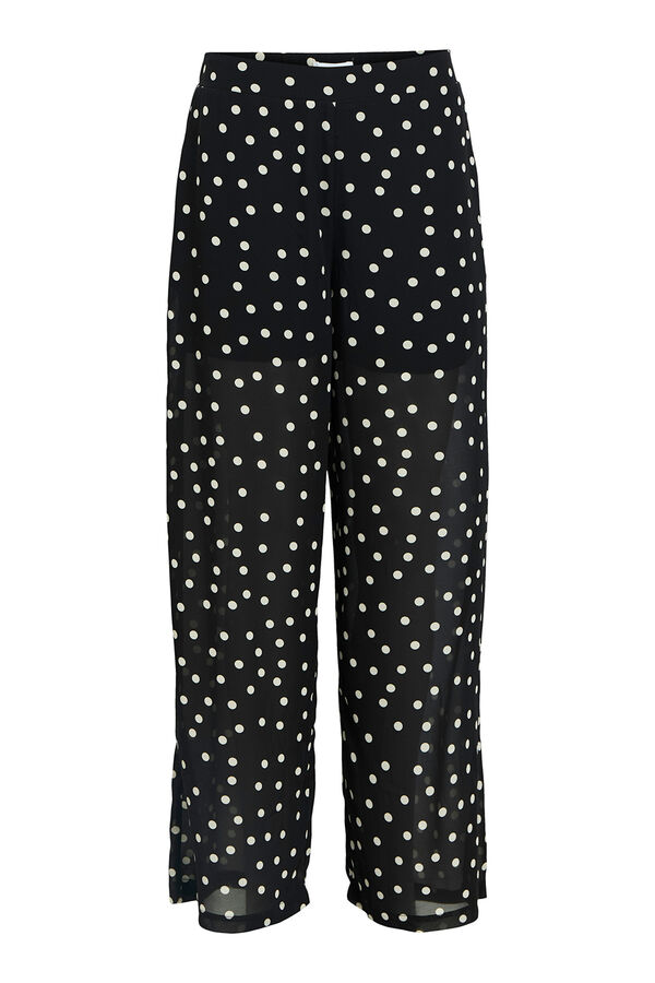 Object Calça de gaze estampada Preto