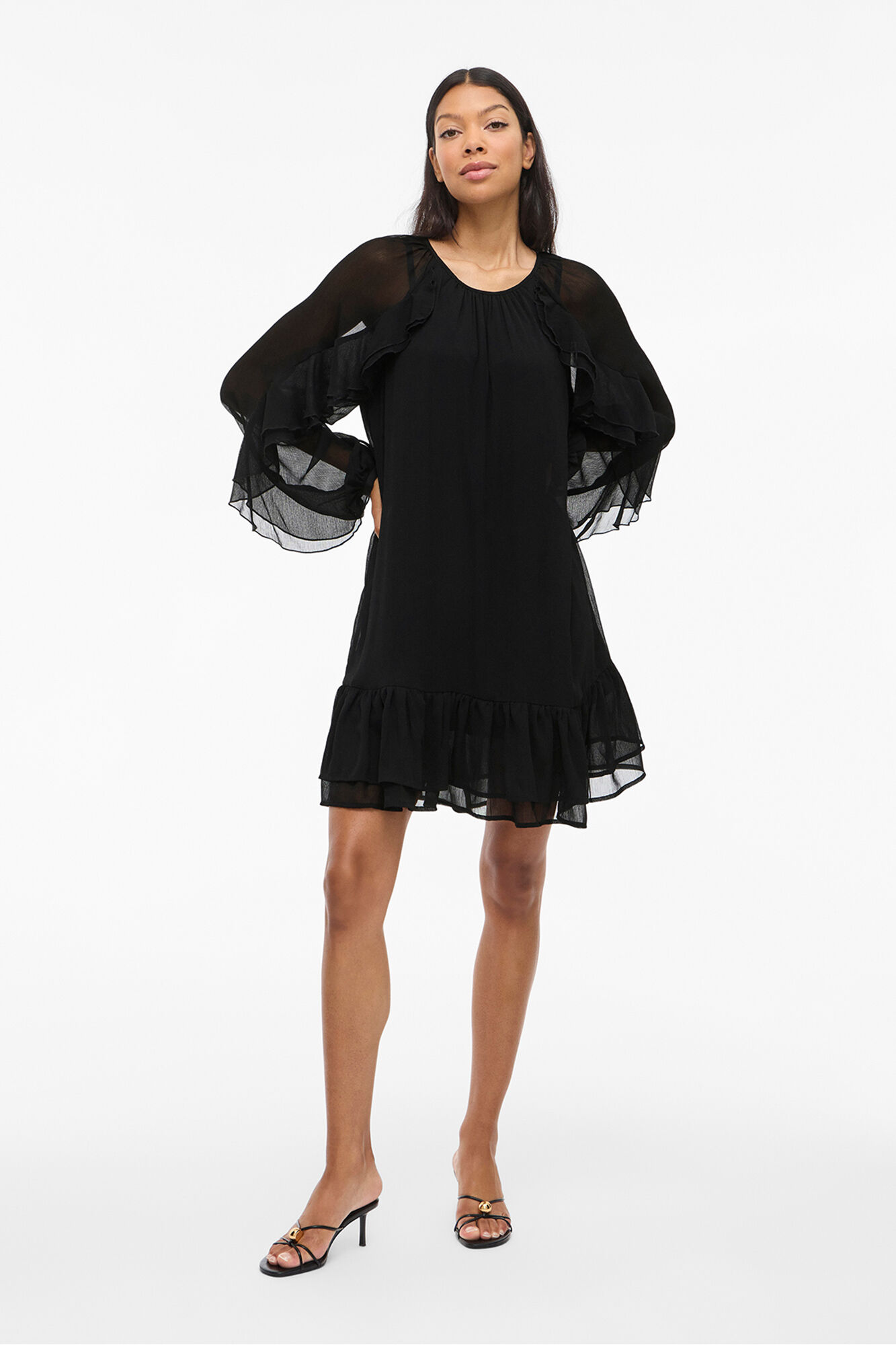 Vila Vestido corto con volantes