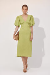 Cortefiel Vestido estampado floral Verde