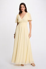 Morgan Vestido comprido fluido Amarelo