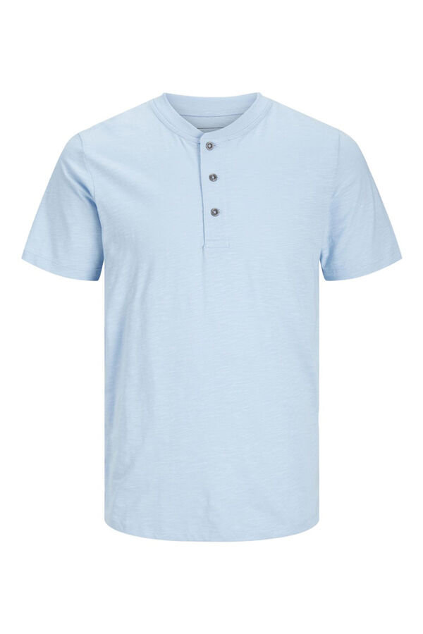 Cortefiel Camiseta slim fit com botões Azul