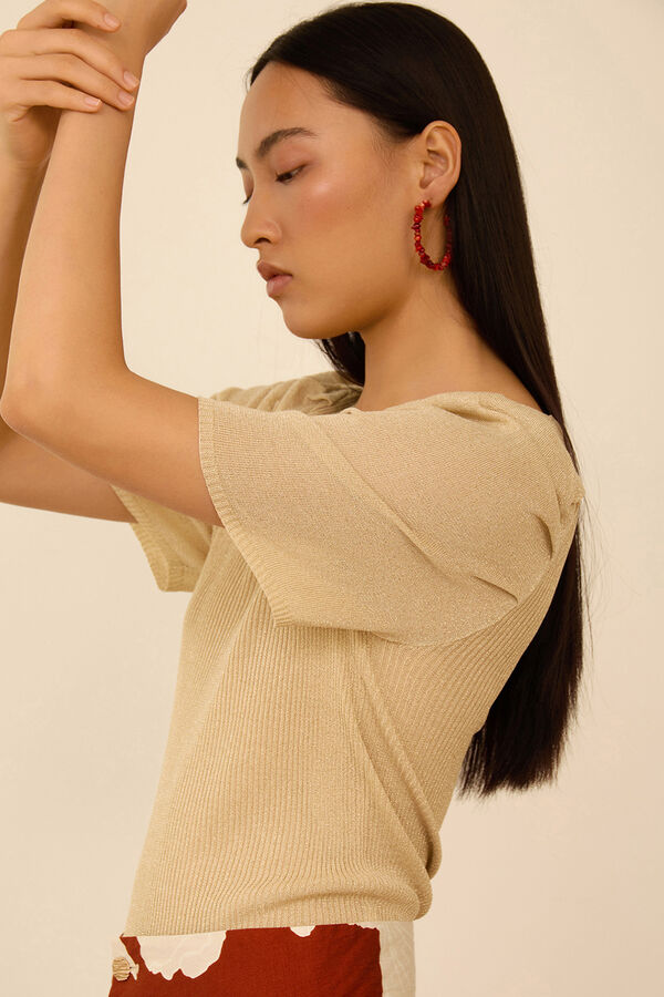 Meisie Short sleeve jumper Gold
