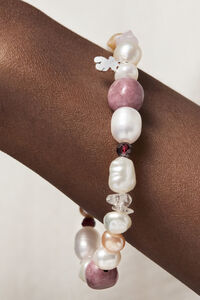 Tous Pulsera de plata con perlas y gemas