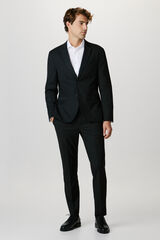 Selected Americana de traje Slim Fit confeccionada con materiales reciclados. Negro
