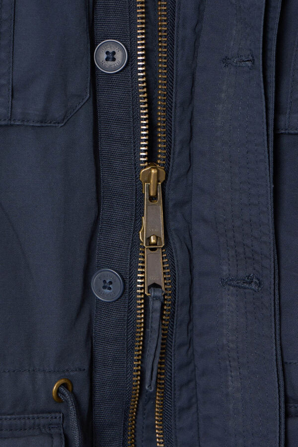 Silbon Jaqueta militar tingida para roupa Azul