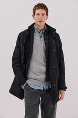 Cortefiel Technical parka with removable lining Black