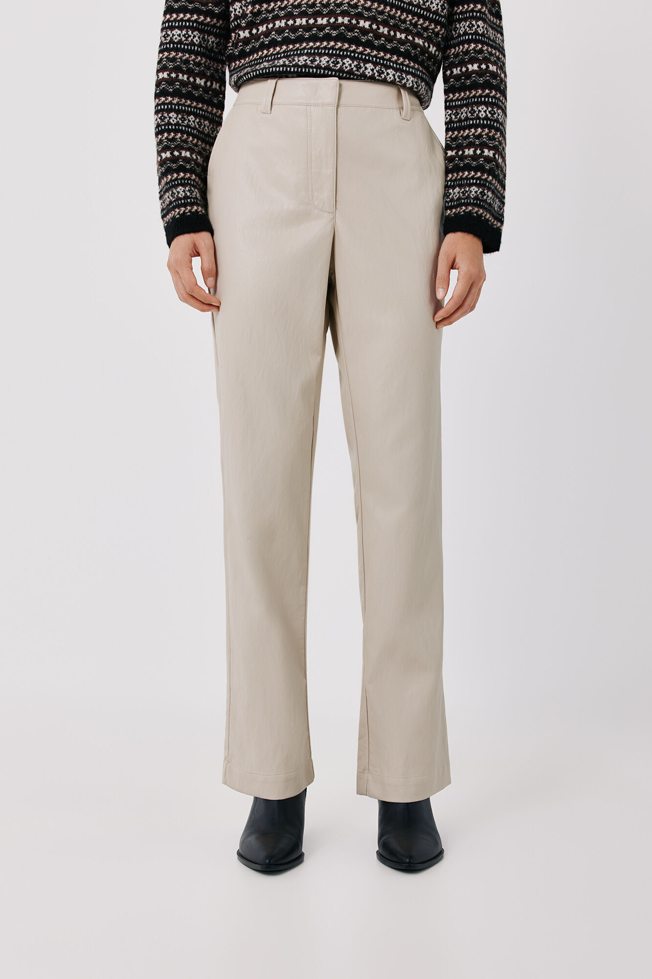 Cortefiel Faux leather women's trousers
