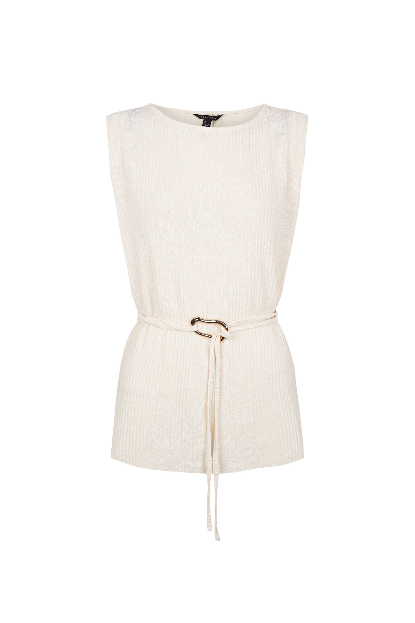 Cortefiel Top jacquard com fivela