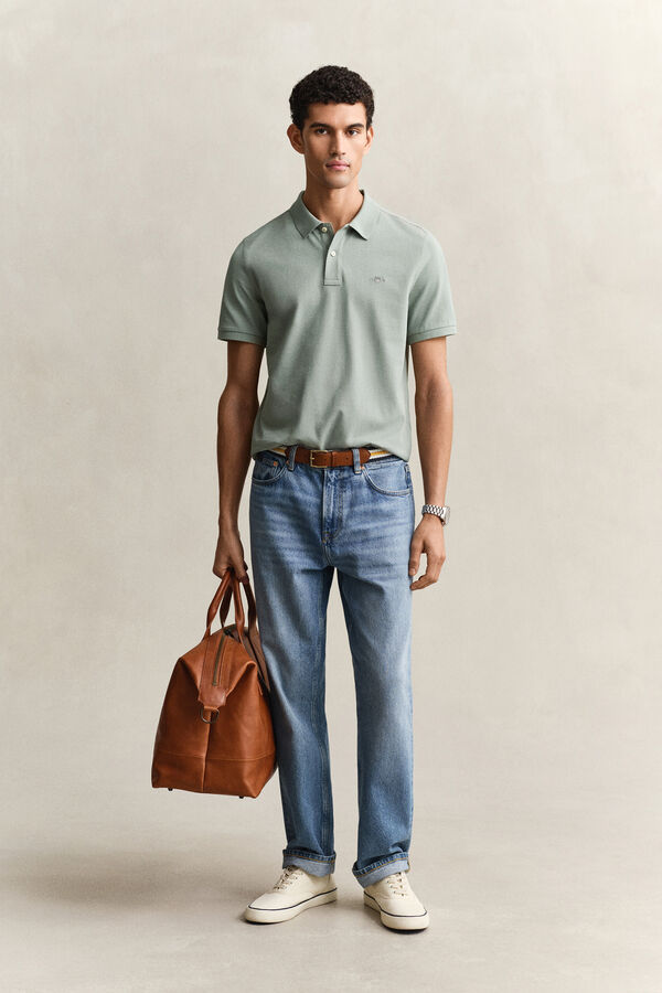 Gant Piqu&eacute; Regular Fit polo shirt SHIELD Purple
