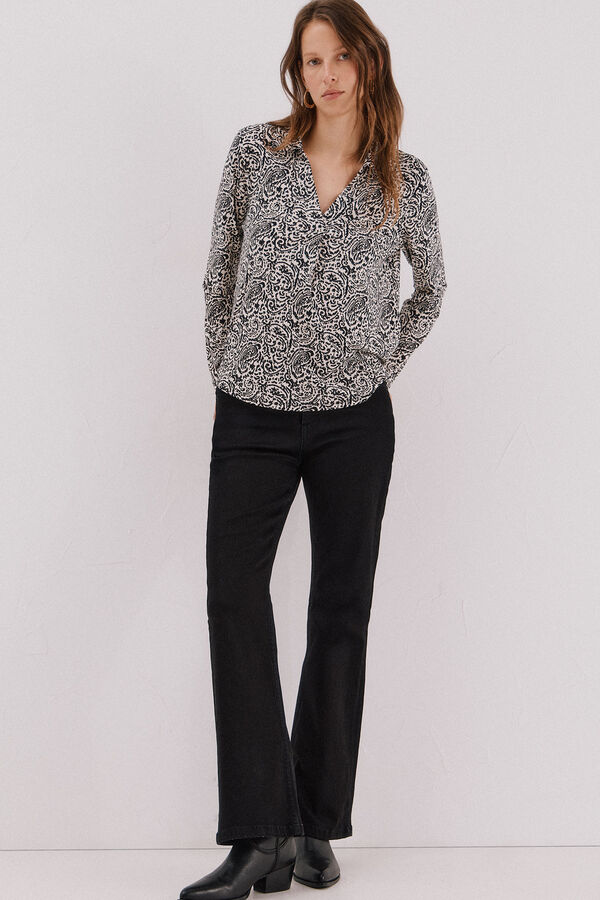 Cortefiel Polo shirt neck t-shirt Printed white