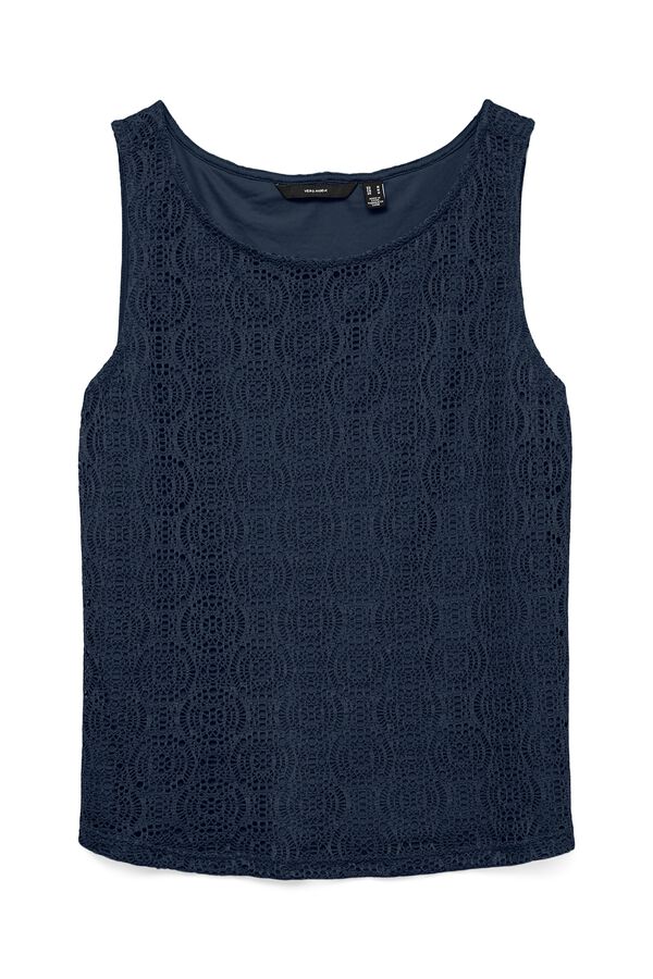 Vero Moda Top de crochet sem mangas Azul