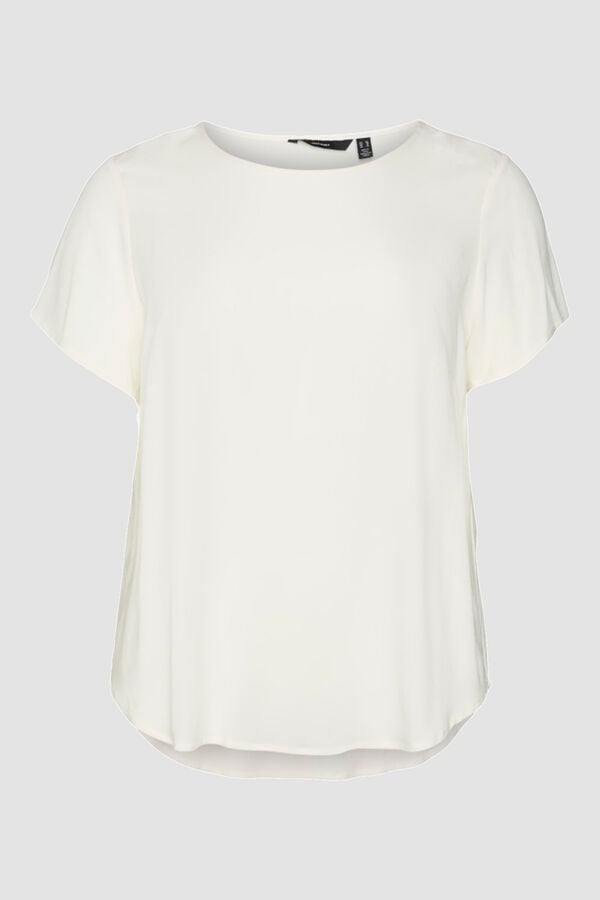 Cortefiel T-shirt básica tamanho grande Branco