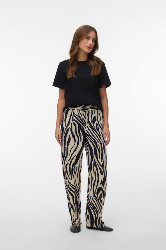 Pantalón de lino con cintura elástica