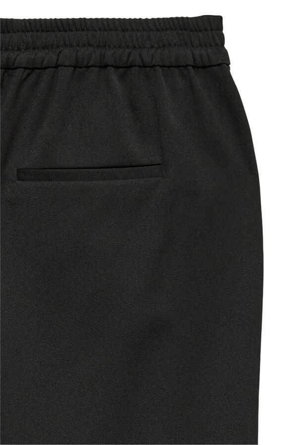 Vero Moda Pantalón recto con cintura elástica Negro