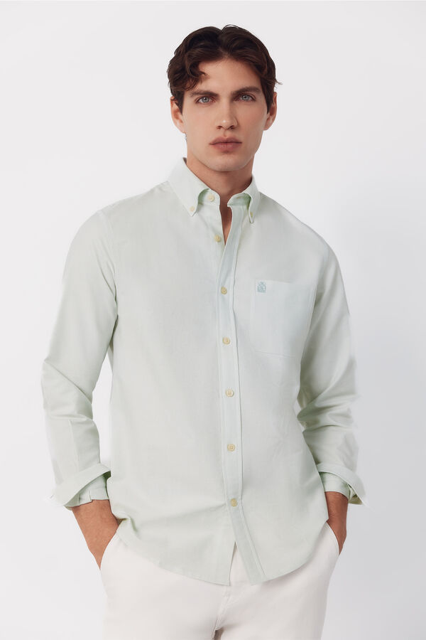 Cortefiel Candle stripe oxford shirt Dark green