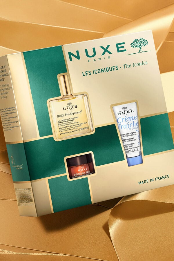 Nuxe Coffret tratamiento facial Los Ic&oacute;nicos para un rostro radiante Nuxe Dorado