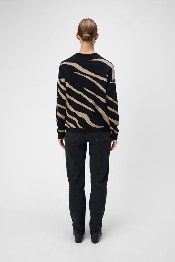 Object Jersey punto estampado Negro