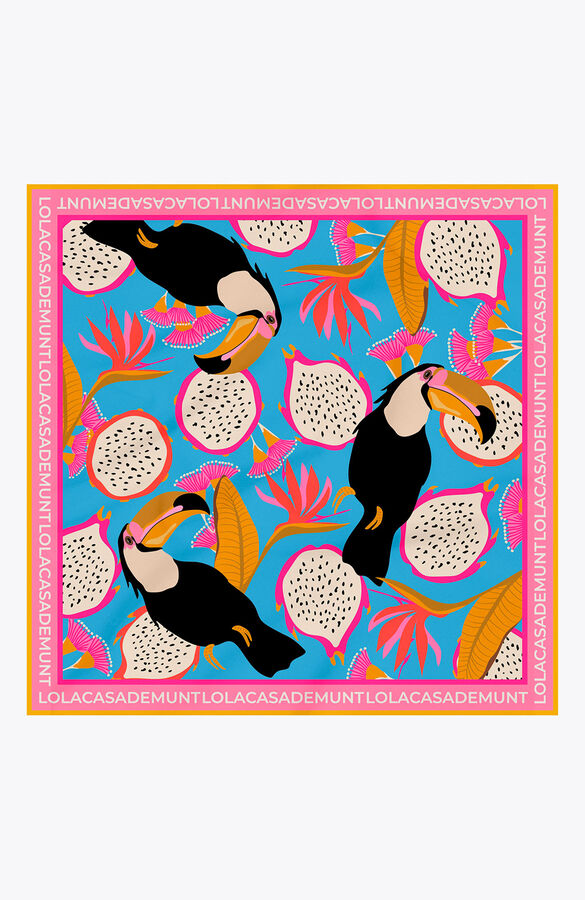 Lola Casademunt Len&ccedil;o acetinado Azul