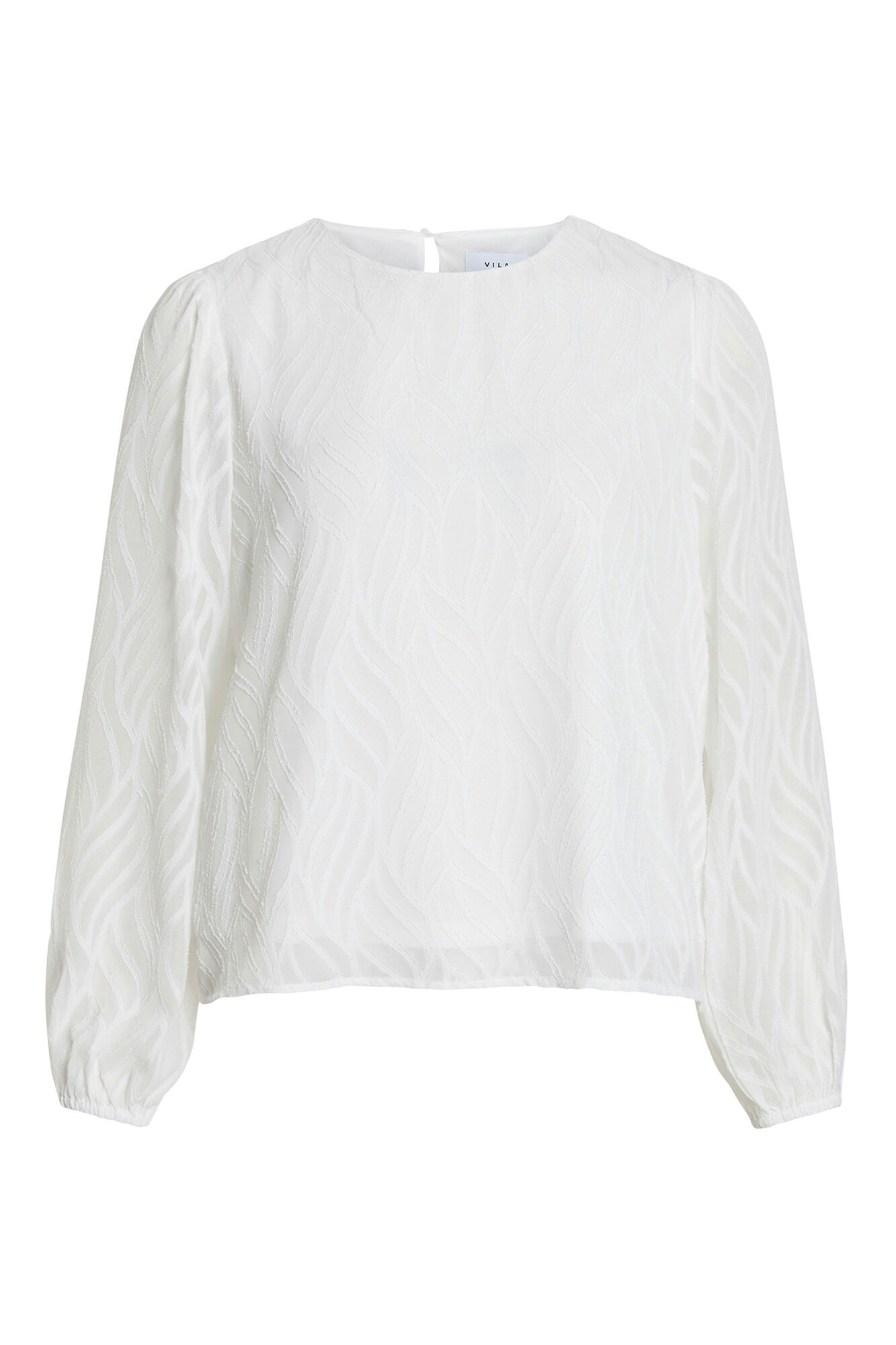 Vila Blusa de manga comprida com gola redonda
