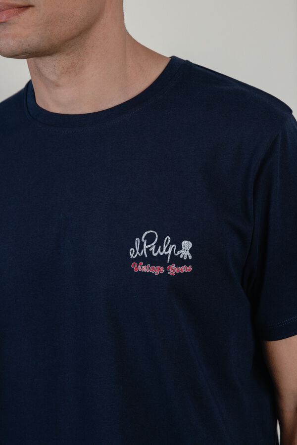 elPulpo T-shirt manga curta Azul