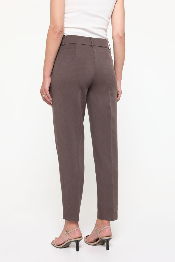 Cortefiel Straight suit trousers Brown