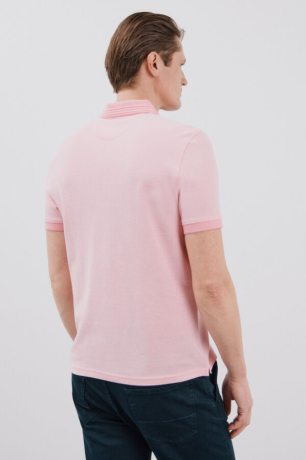 Cortefiel Oxford polo shirt Coral