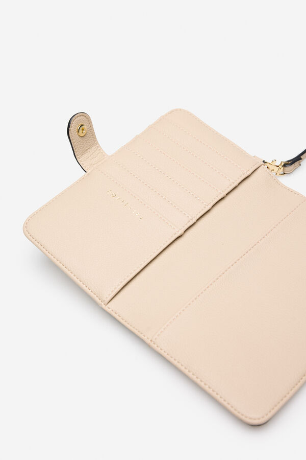 Cortefiel Classic phone wallet Beige