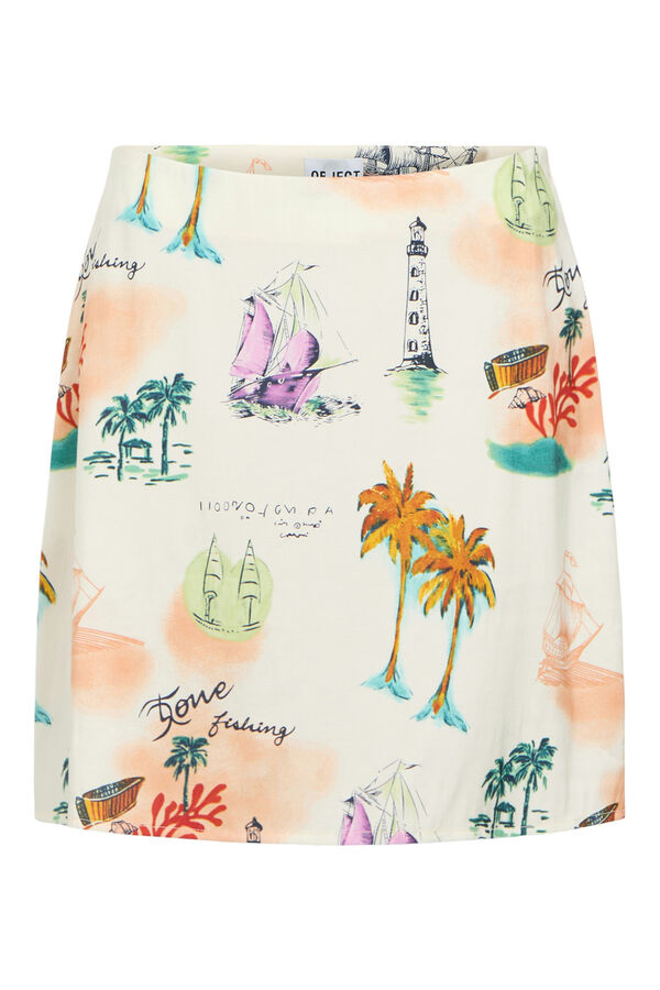 Object Saia curta estampada Cinzento
