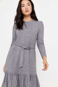 Cortefiel Short cable-knit dress Grey