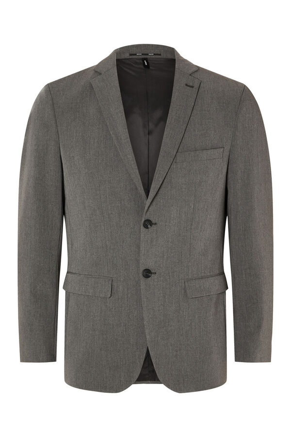 Cortefiel Slim fit blazer with pockets Grey
