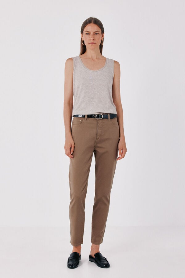 Cortefiel Jeans Sensational Pitillo Color Beige