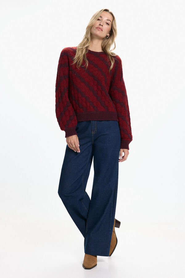 Vero Moda Camisola de malha com efeito geométrico Roxo