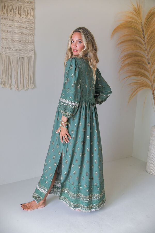 Jaase Vestido comprido Meadow Verde