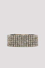 Cortefiel Pulsera el&aacute;stica cristales Gris