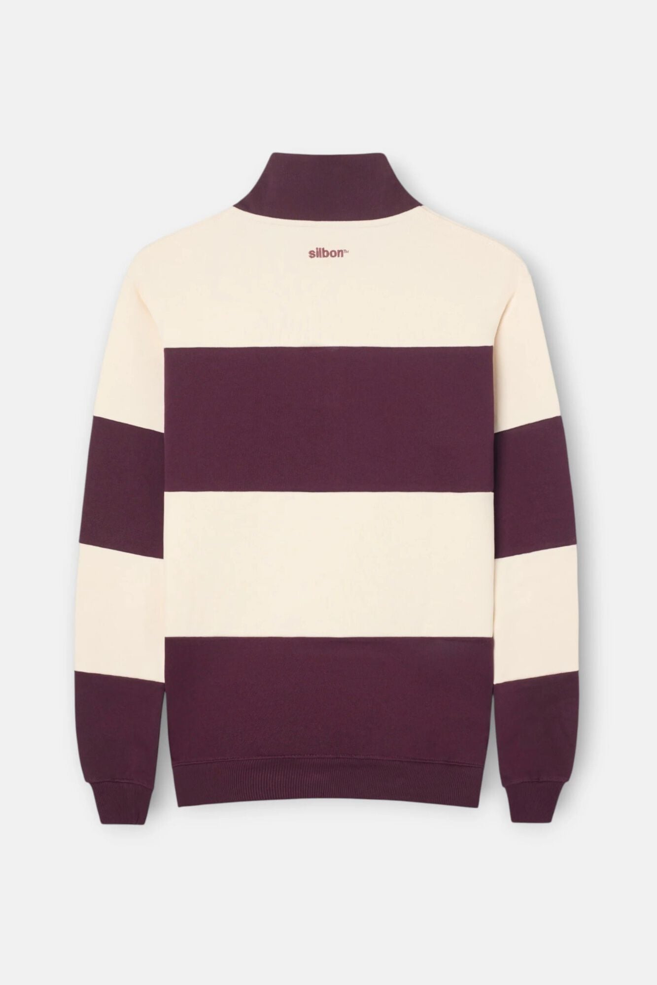 Silbon Sweatshirt meio fecho riscas largas