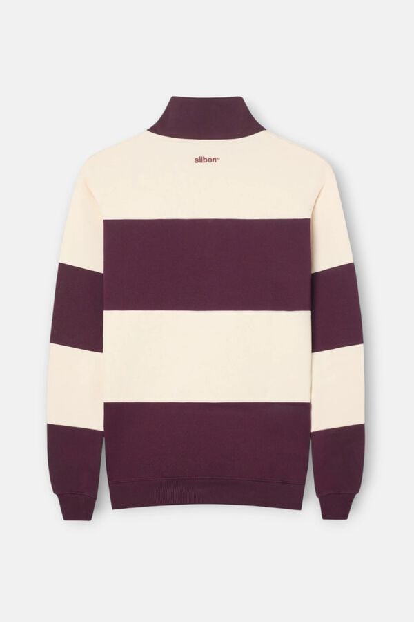 Silbon Sweatshirt meio fecho riscas largas Granada