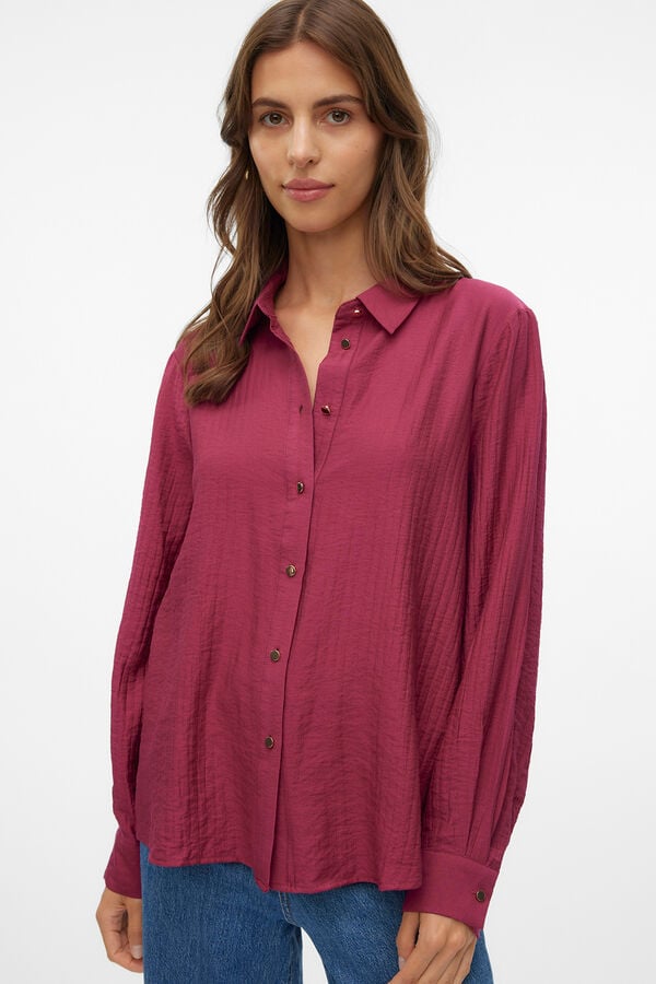 Vero Moda Camisa de manga comprida com pregas nas costas Roxo