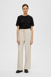 Selected Femme Calças de linho corte Regular Fit. 