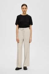 Selected Femme Pantalones de lino Regular Fit. Gris