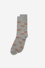 Cortefiel Motif socks Grey