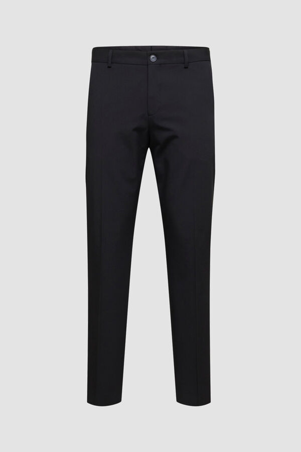 Cortefiel Pantalón de traje Slim Fit Negro