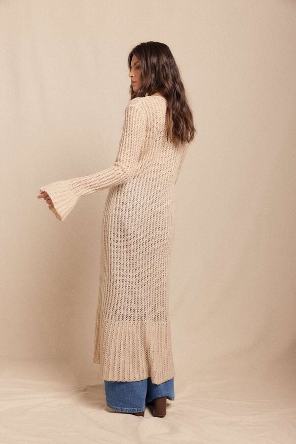 Slowlove Chaqueta larga punto Marfil