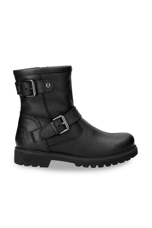 Cortefiel Leather boots with leather lining Black