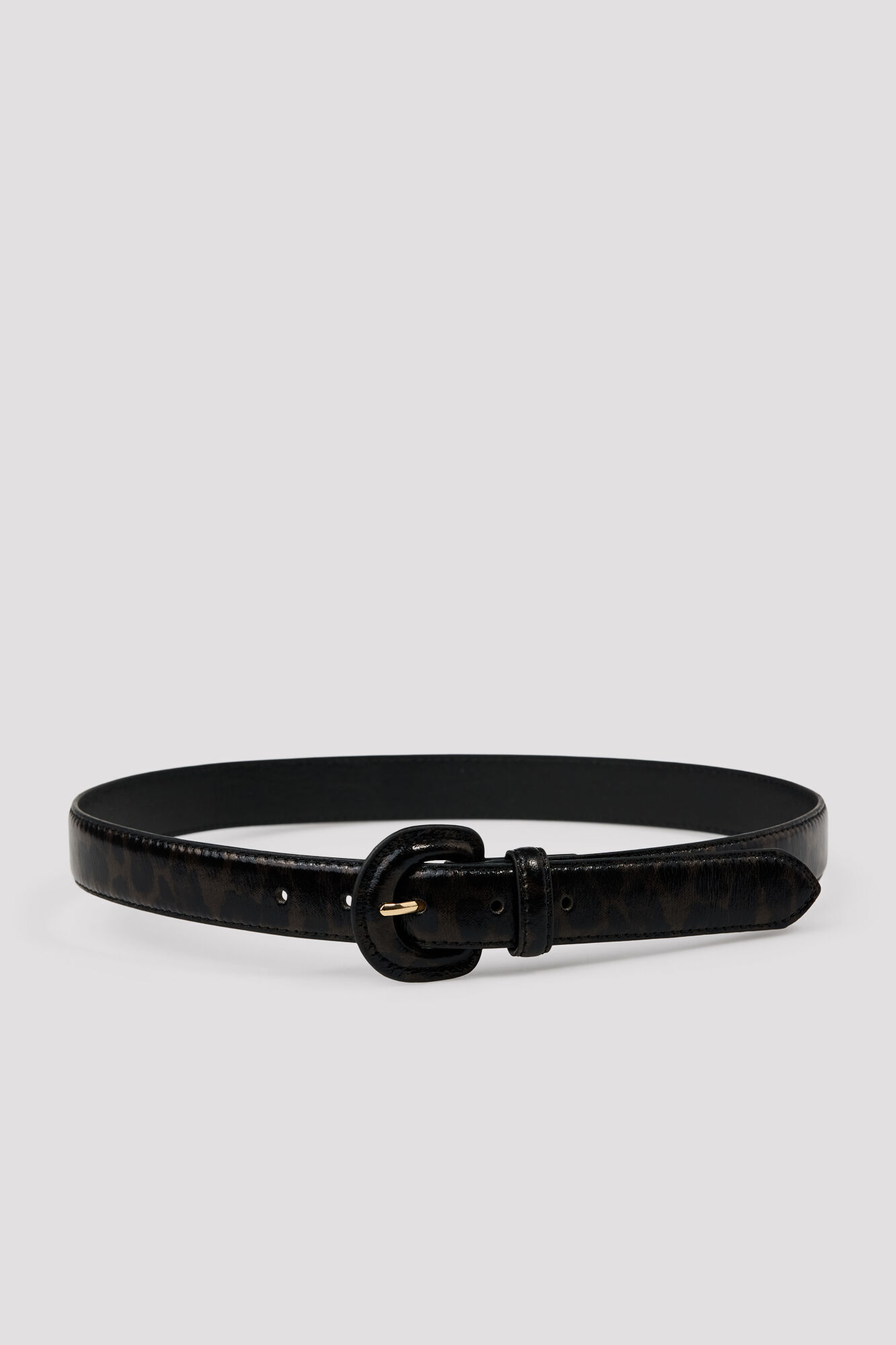 Cortefiel Leopard print covered belt