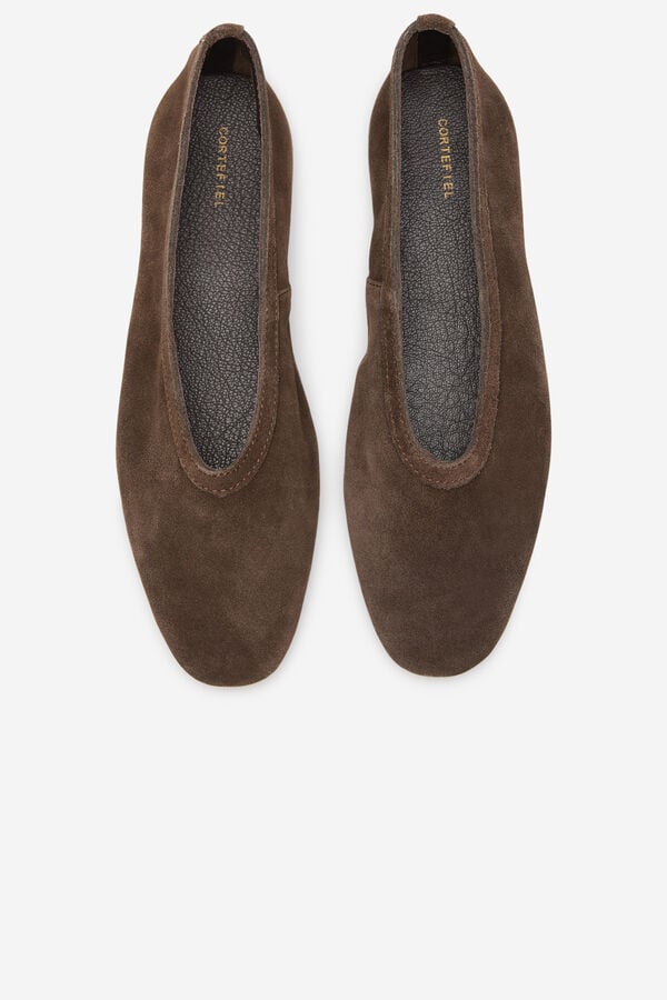 Cortefiel Ballerina leather Dark brown