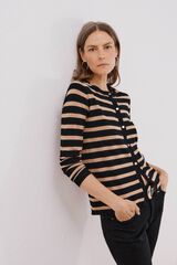 Cortefiel Short-sleeved jumper Black