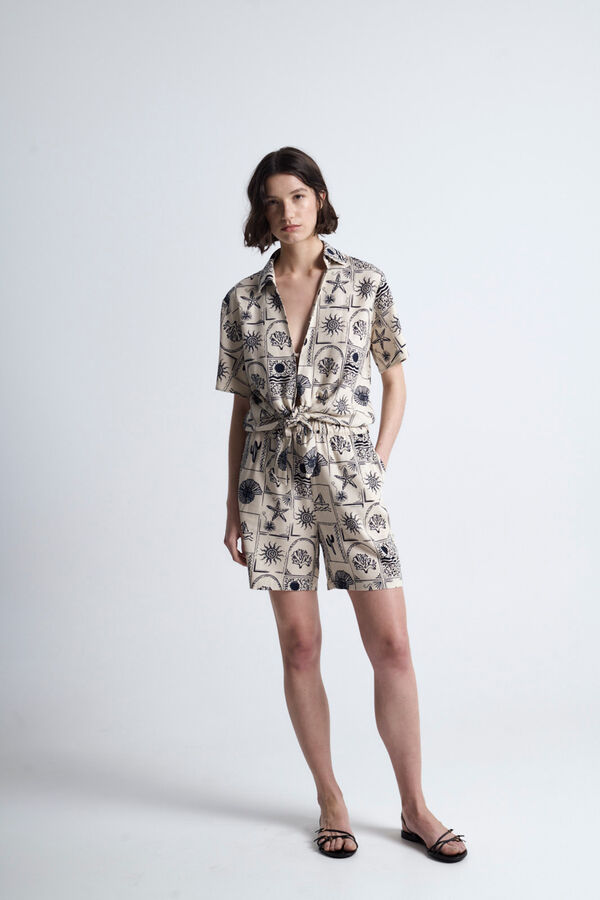 Object Shorts estampado Cinzento