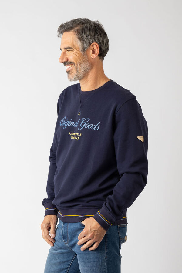 Privata Sweatshirt com gola redonda Azul