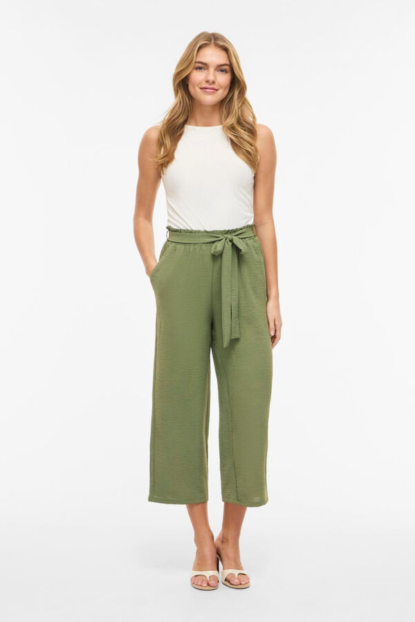 Vila Cal&ccedil;a culotte de cintura alta Verde