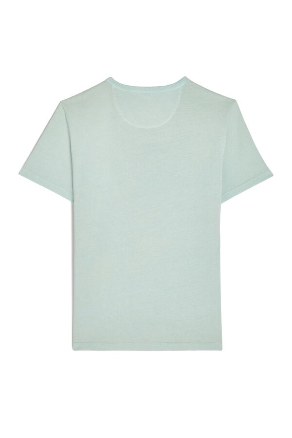 Cortefiel Camiseta bolsillo con estampado Blue